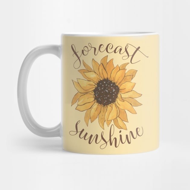 Forecast: Sunshine (with bright hand-drawn sunflower) by Ofeefee